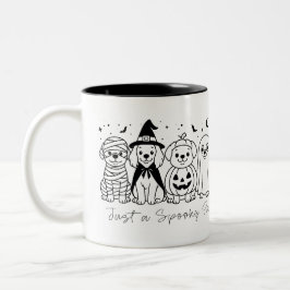 かわいい子犬のハロウィーン オリジナル ツートーンマグカップ