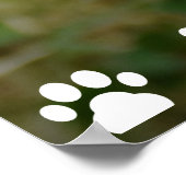 かわいい子犬のバレンタインデーペット子犬の写真 ポスター (角)