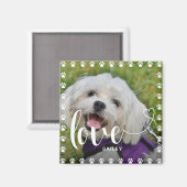 かわいい子犬のバレンタインデーペット子犬の写真 マグネット (正面/裏面)