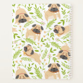 かわいい子犬のパグパーソナライズされたプランナー プランナー手帳 (裏面)