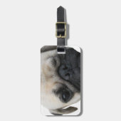 かわいい子犬のパグ犬の友人… かわいい 子犬 ラゲッジタグ (正面縦)