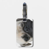 かわいい子犬のパグ犬の友人… かわいい 子犬 ラゲッジタグ (裏面縦)
