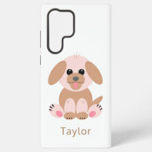かわいい子犬のパステルカラーイラスト