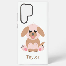 かわいい子犬のパステルカラーイラスト SAMSUNG GALAXY S22 ULTRAケース