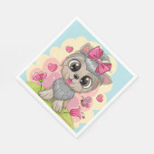 かわいい子犬のパーティーナプキンス – 50のセット – ギフト スタンダードランチョンナプキン (角)