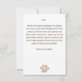 かわいい子犬のパーティー Let's パーティー サンキューカード (裏面)