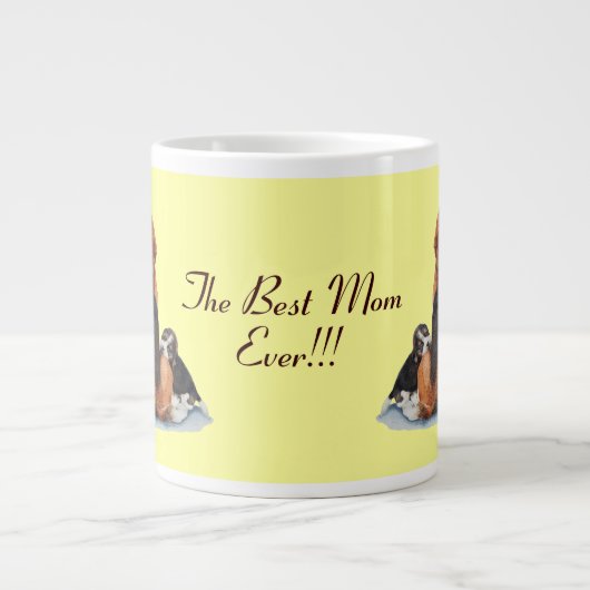 かわいい子犬のビーグルで可愛い愛犬 ジャンボコーヒーマグカップ (正面)