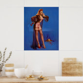 かわいい子犬のピンを探す ポスター (キッチン)