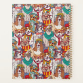 かわいい子犬のファッションパターン プランナー手帳 (裏面)