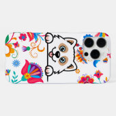 かわいい子犬のフラワーモバイルケース – 愛犬家向け iPhoneケース (裏面横)