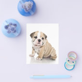 かわいい子犬のブルドッグが悲しい チラシ (シングル)