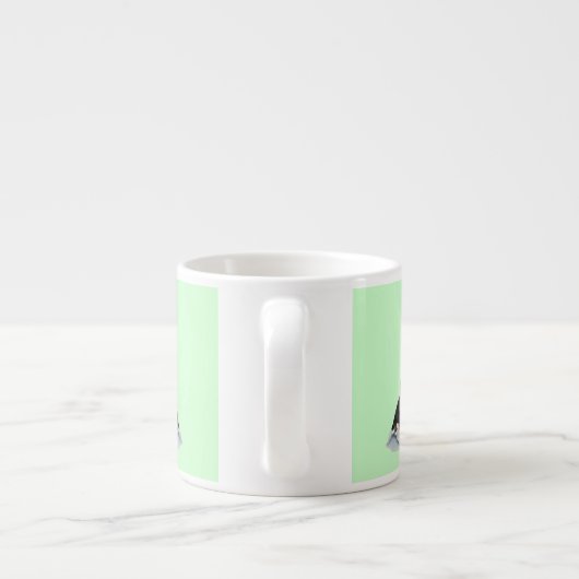 かわいい子犬のベグルの赤ちゃんスローガン付きママ犬 エスプレッソカップ (裏面)