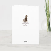 かわいい子犬のベグルの赤ちゃんパパ カード (裏面)