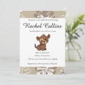 かわいい子犬のベビーシャワー 招待状 (スタンド正面)