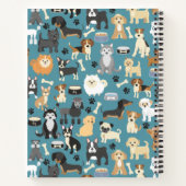 かわいい子犬のペットのパタパーソナライズされたーン ノートブック (裏面)