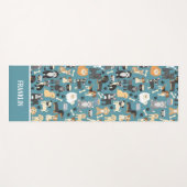 かわいい子犬のペットパタパーソナライズされたーン ヨガマット (正面(横))