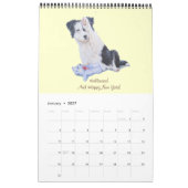 かわいい子犬のポートレートアート絵画2019 カレンダー (1月 2027)