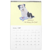 かわいい子犬のポートレートアート絵画2023 カレンダー (1月 2027)
