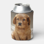 かわいい子犬のポートレート写真 缶クーラー (缶正面)
