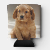 かわいい子犬のポートレート写真 缶クーラー (裏面)