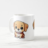 かわいい子犬のマグカップ コーヒーマグカップ (正面左)