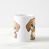 かわいい子犬のマグカップ コーヒーマグカップ (中央)