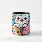 かわいい子犬のマグカップ マグカップ (中央)