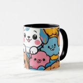 かわいい子犬のマグカップ マグカップ (正面右)
