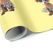 かわいい子犬のラッピング紙 ラッピングペーパー (ロールコーナー)