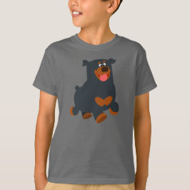 かわいい子犬のロットワイラー キャラクターTシャツ Tシャツ