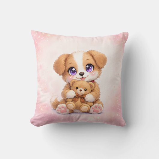 かわいい子犬の保育園の装飾 クッション (正面)