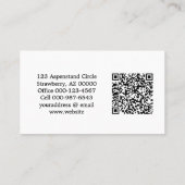 かわいい子犬の入れ替え写真&QRコード 名刺 (裏面)