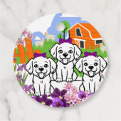 かわいい子犬の円 フェイバータグ (裏面)