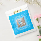 かわいい子犬の写真ハッピーバースデー番号5青 フェイバーバッグ (封をした状態)