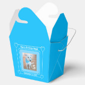 かわいい子犬の写真ハッピーバースデー番号5青 フェイバーボックス (オープン)