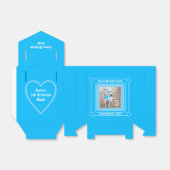 かわいい子犬の写真ハッピーバースデー番号5青 フェイバーボックス (折り畳みなし)