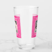 かわいい子犬の写真誕生日番号5ピンク タンブラーグラス (右)