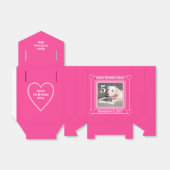 かわいい子犬の写真誕生日番号5ピンク フェイバーボックス (折り畳みなし)