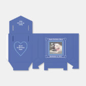 かわいい子犬の写真誕生日番号5青 フェイバーボックス (折り畳みなし)