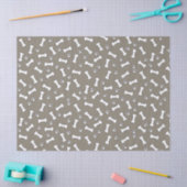 かわいい子犬の前版画と骨の新しい犬誕生日 薄葉紙 (クラフト)