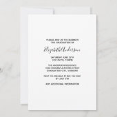 かわいい子犬の卒業式パーティー 招待状 (裏面)