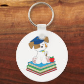 かわいい子犬の卒業生 キーホルダー (正面)