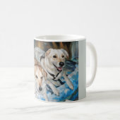 かわいい子犬の友だちマグカップ コーヒーマグカップ (正面右)