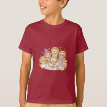 かわいい子犬の友達 キッズTシャツ