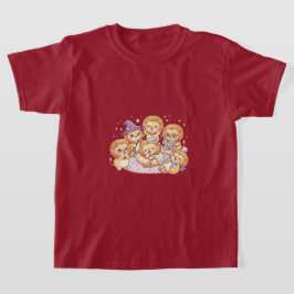 かわいい子犬の友達 キッズTシャツ Tシャツ