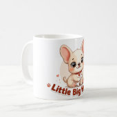 かわいい子犬の大きな小さなハート コーヒーマグカップ (正面左)