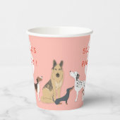 かわいい子犬の子どもの誕生日パーティー犬 紙コップ (左)