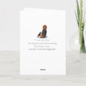 かわいい子犬の子犬お母さん カード (裏面)