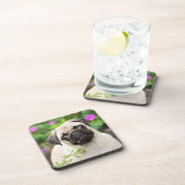 かわいい子犬の子犬の子犬顔ペット写真 – - コースター (右側)