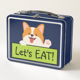 かわいい子犬の学校パーソナライズされた仲間 メタルランチボックス